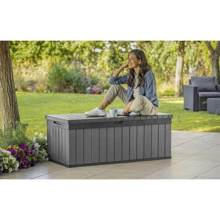 Boîte de rangement en plastique Keter Darwin 380L – Grise – Image 2