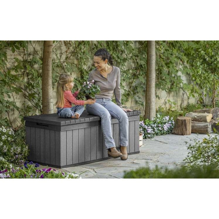 Boîte de rangement en plastique Keter Darwin 380L – Grise – Image 3