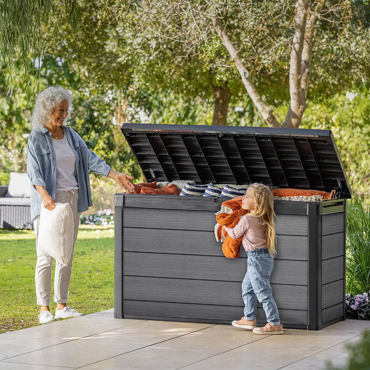 Boîte de rangement en plastique Keter Cortina 757L – Grise – Image 3