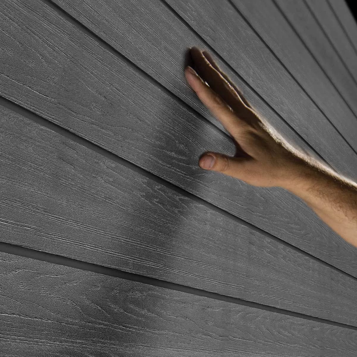 Abri Keter Artisan 7 x 11 pi en résine gris foncé à toit monopente, deux portes, plancher et une fenêtre – Image 4