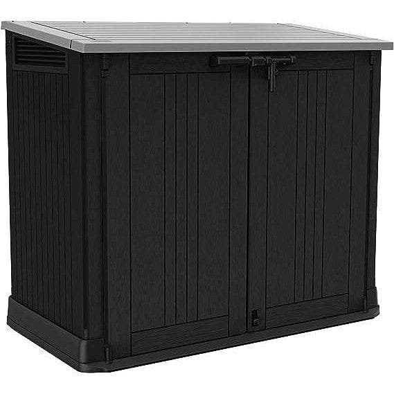 Coffre de rangement Keter Store It Out Nova 880 L gris foncé avec couvercle gris clair et pistons