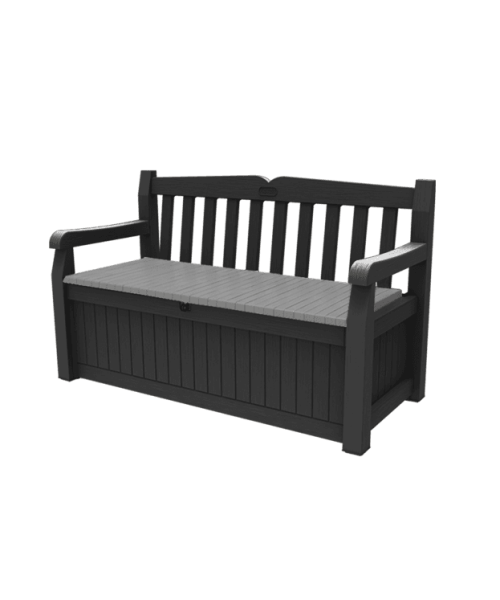 Banc de rangement en plastique Keter Eden 265L – Gris foncé