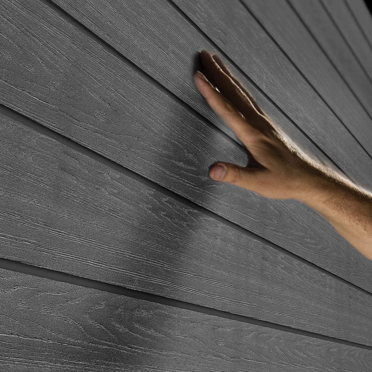 Abri Keter Newton Plus 9 x 7,5 pi en résine gris foncé à entrée latérale – Image 4