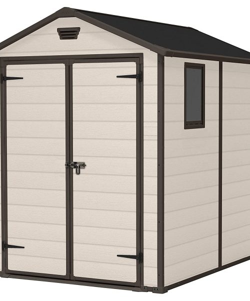 Abri de rangement de jardin Keter Manor 6 x 8 pi en résine beige