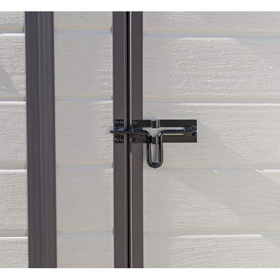 Abri de rangement Keter Manor 6 x 4 pi en résine beige à toit monopente – Image 4