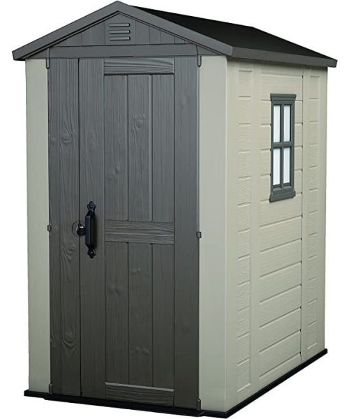 Abri de jardin robuste Keter Factor 4 x 6 pi en résine beige