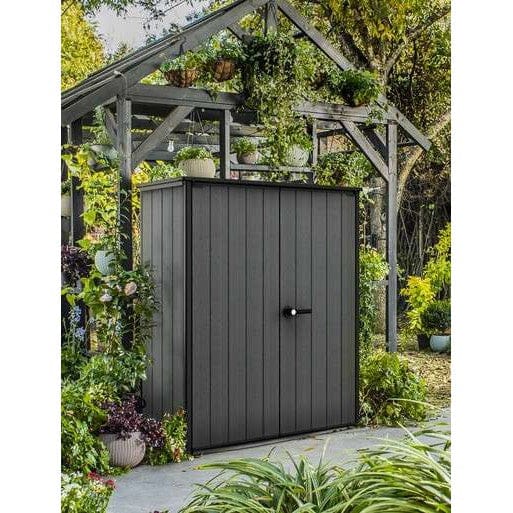 Abri de jardin vertical robuste Keter Cortina Alto 4 x 2 pi en résine avec étagères – Image 4
