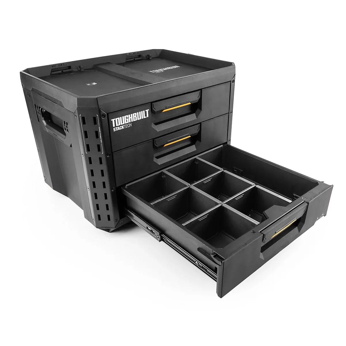 Caisse à outils XL ToughBuilt StackTech noire à 3 tiroirs – Image 3